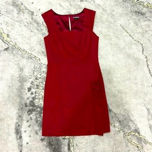Red, extremely flattering evening dress